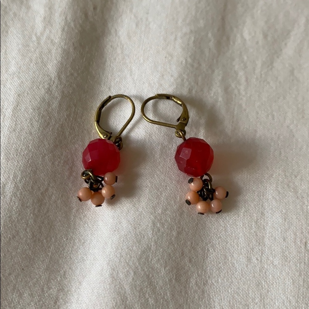pink earrings